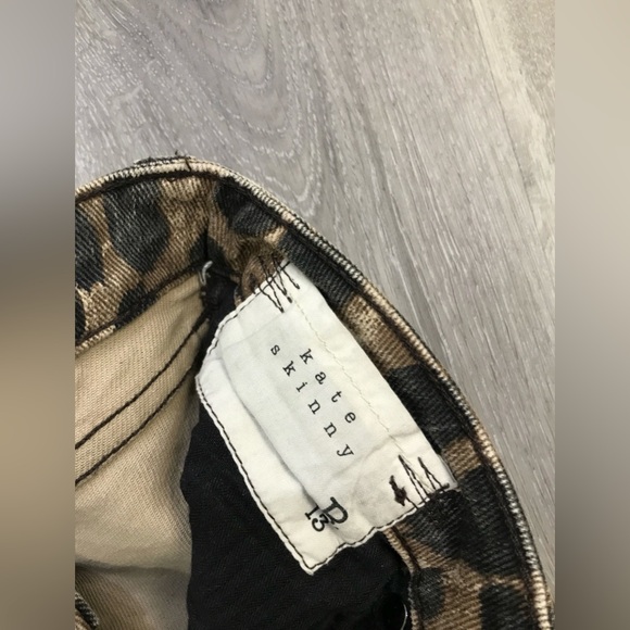 R13 Kate skinny leopard jeans. Size 25 $495 - Picture 8 of 10